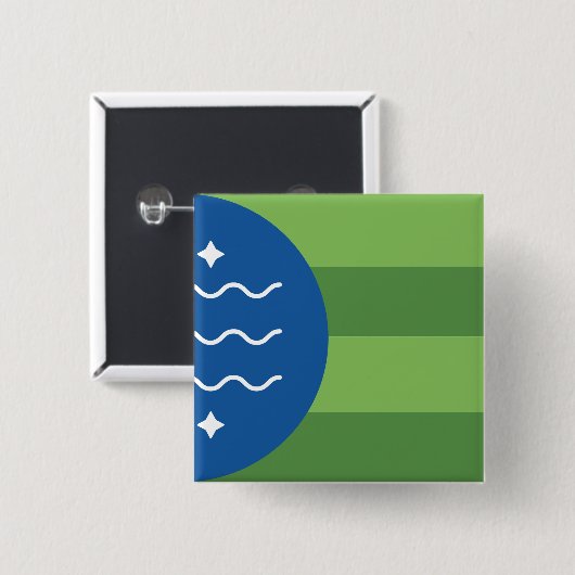 Vlag van Bellingham, Washington Vierkante Button 5,1 Cm (Voorkant /achterkant)