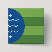 Vlag van Bellingham, Washington Vierkante Button 5,1 Cm (Voorkant)