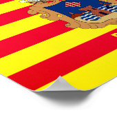Vlag van Benidorm - Comunidad Valenciana (ESP) Poster (Hoek)