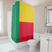 Vlag van Benin (Afrika) Douchegordijn (In situ)