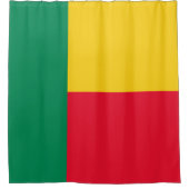 Vlag van Benin (Afrika) Douchegordijn (Voorkant)