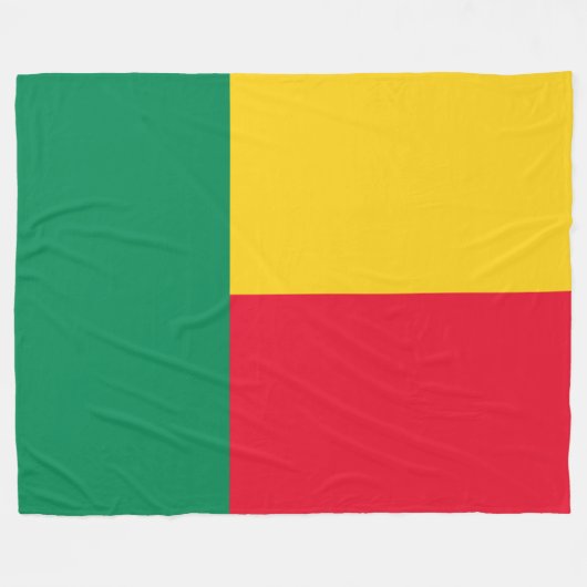 Vlag van Benin (Afrika) Fleece Deken (Voorkant (Horizontaal))