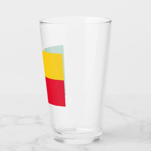Vlag van Benin (Afrika) Glas (Links)