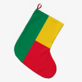 Vlag van Benin (Afrika) Grote Kerstsok (Voorkant (Hangend))