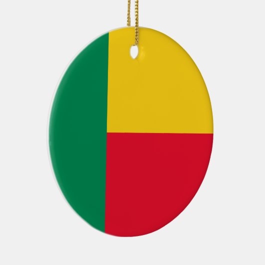 Vlag van Benin (Afrika) Keramisch Ornament (Rechts)