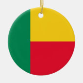 Vlag van Benin (Afrika) Keramisch Ornament (Voorkant)