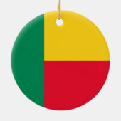 Vlag van Benin (Afrika) Keramisch Ornament (Achterkant)