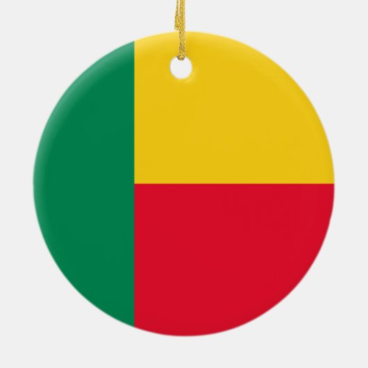 Vlag van Benin (Afrika) Keramisch Ornament (Achterkant)