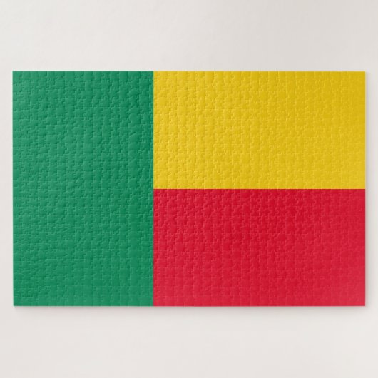 Vlag van Benin (Afrika) Legpuzzel (Horizontaal)