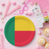 Vlag van Benin (Afrika) Papieren Bordje (Feest)