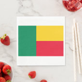 Vlag van Benin (Afrika) Servet (Insitu)