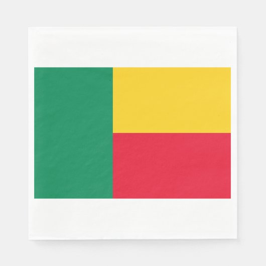 Vlag van Benin (Afrika) Servet (Voorkant)