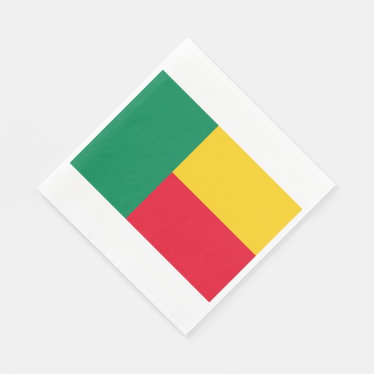 Vlag van Benin (Afrika) Servet (Hoek)