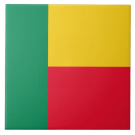 Vlag van Benin (Afrika) Tegeltje