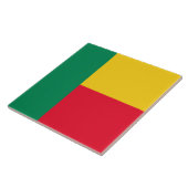 Vlag van Benin (Afrika) Tegeltje (Zijkant)