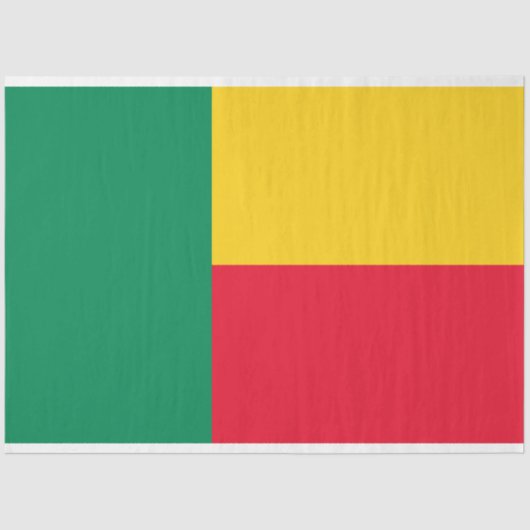 Vlag van Benin (Afrika) Tissuepapier (Voorkant)