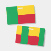 Vlag van Benin Badge (Voor- en achterkant)