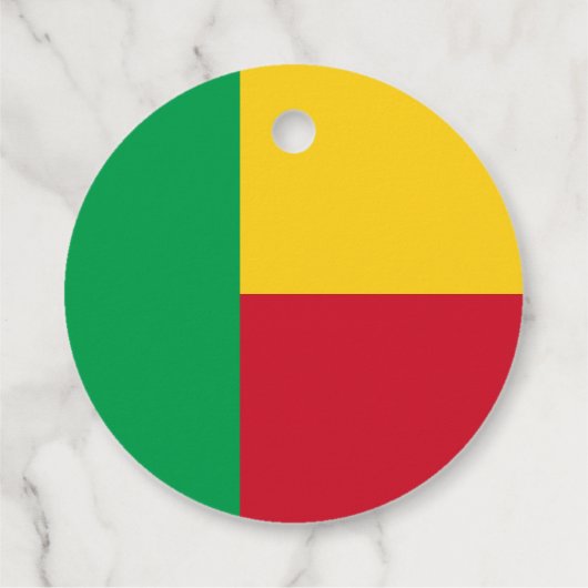 Vlag van Benin Bedankjes Labels (Achterkant)