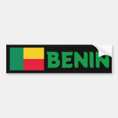Vlag van Benin Bumpersticker (Voorkant)