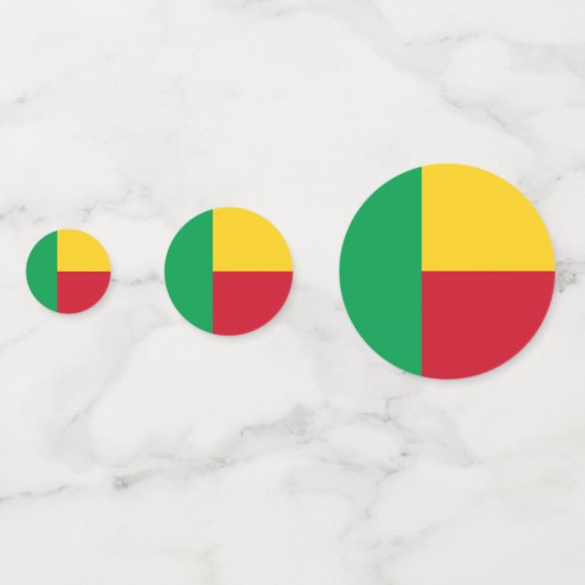 Vlag van Benin Confetti (Achterkanten)