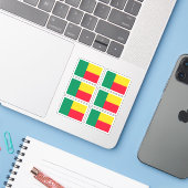 Vlag van Benin - een verzameling Stickers (Laptop met iPhone)