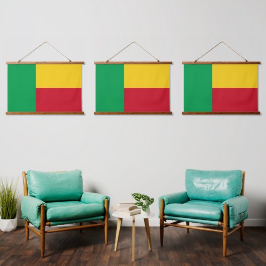 Vlag van Benin Hangend Wandkleed (Woonkamer)