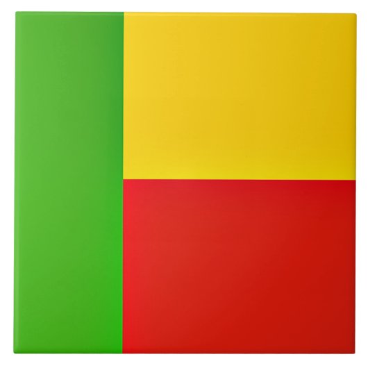 Vlag van Benin Tegeltje (Voorkant)