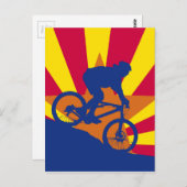 vlag van Berg biking Arizona Briefkaart (Voorkant / Achterkant)