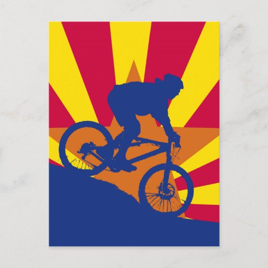 vlag van Berg biking Arizona Briefkaart (Voorkant)