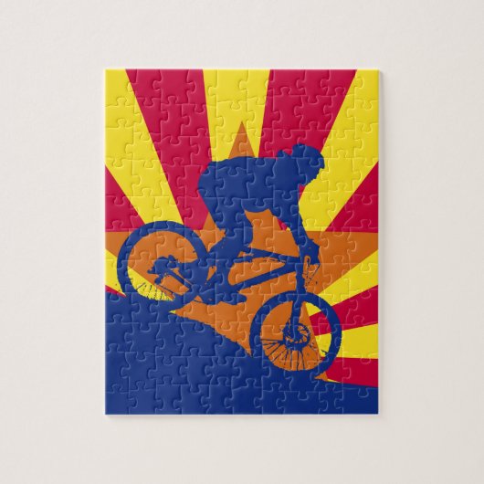 vlag van Berg biking Arizona Legpuzzel (Verticaal)