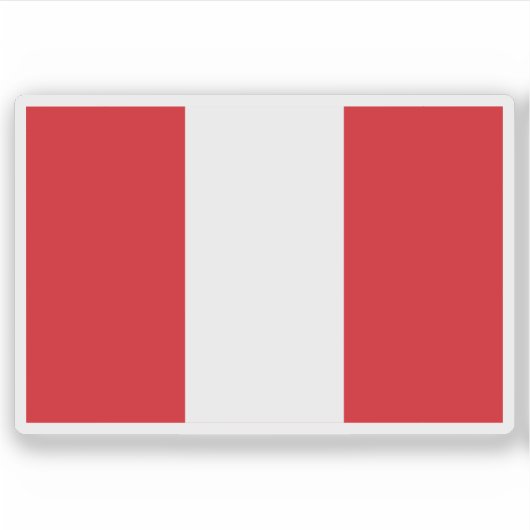 Vlag van Bergen, België Sticker (Voorkant)