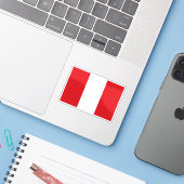 Vlag van Bergen, België Sticker (Laptop met iPhone)