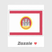 Vlag van Bergen, Noorwegen Sticker (Vel)