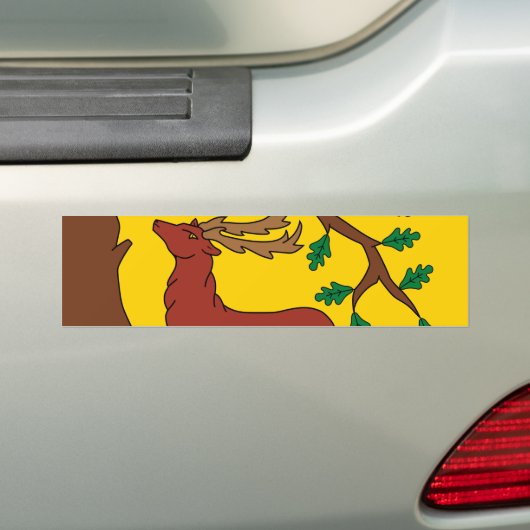 Vlag van Berkshire (VK) Bumpersticker (Op auto)