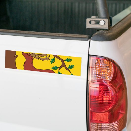 Vlag van Berkshire (VK) Bumpersticker (Op Truck)