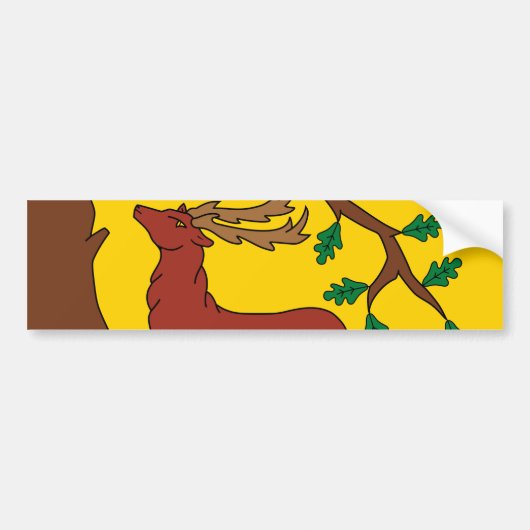 Vlag van Berkshire (VK) Bumpersticker (Voorkant)