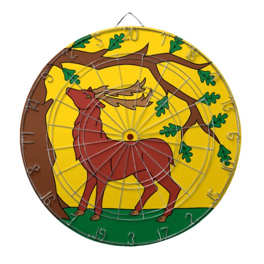 Vlag van Berkshire (VK) Dartbord (Voorkant)