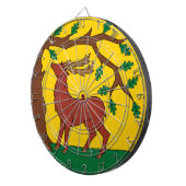 Vlag van Berkshire (VK) Dartbord (Voorkant Rechts)