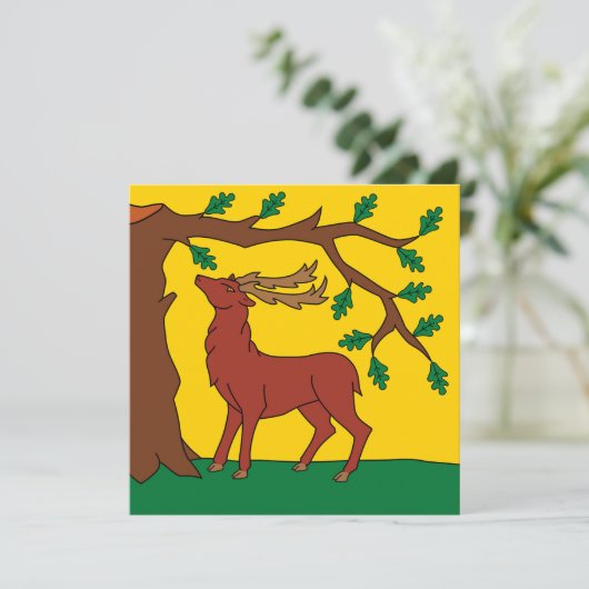 Vlag van Berkshire (VK) Kaart (Staand voorkant)