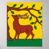 Vlag van Berkshire (VK) Poster (Voorkant)