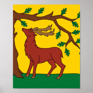 Vlag van Berkshire (VK) Poster