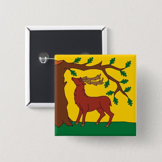 Vlag van Berkshire (VK) Vierkante Button 5,1 Cm (Voorkant /achterkant)