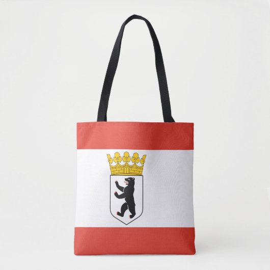 Vlag van Berlijn Boodschappentas Tote Bag (Voorkant)