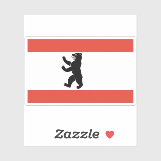 Vlag van Berlijn, Duitsland Sticker (Vel)