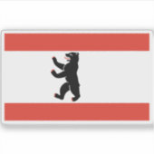 Vlag van Berlijn, Duitsland Sticker (Voorkant)