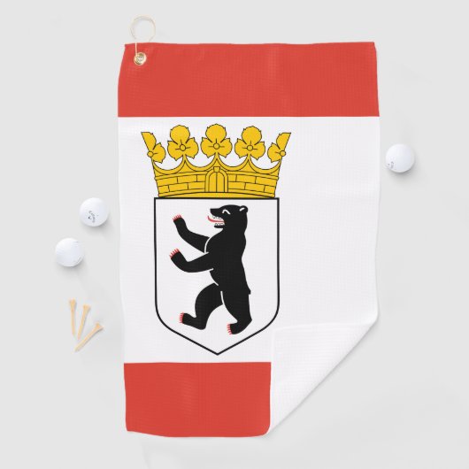 Vlag van Berlijn Golfhanddoek (Insitu)