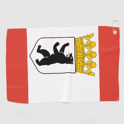 Vlag van Berlijn Golfhanddoek (Horizontaal)