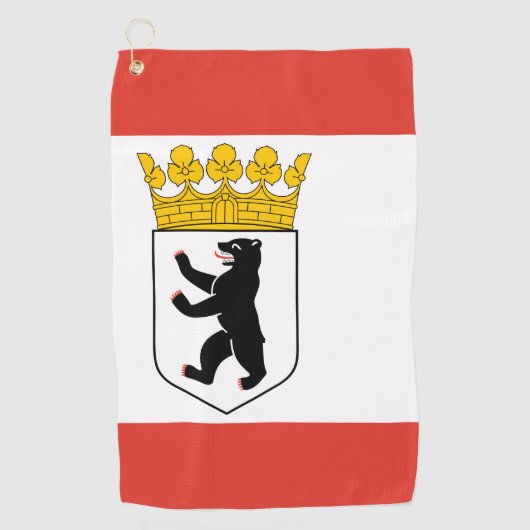Vlag van Berlijn Golfhanddoek (Voorkant)