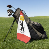 Vlag van Berlijn Golfhanddoek (Groen)
