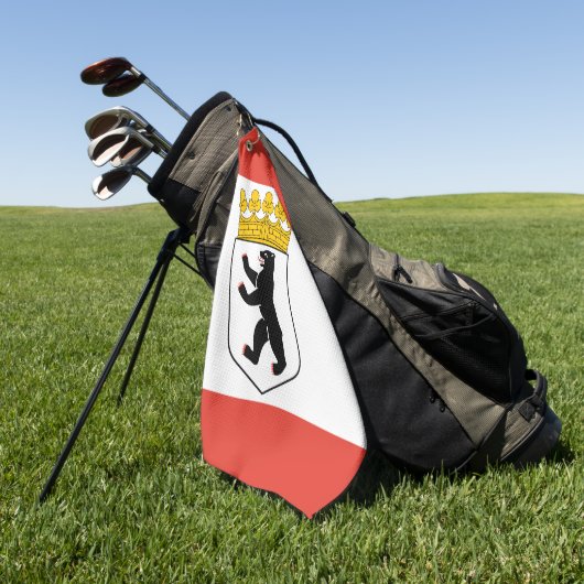 Vlag van Berlijn Golfhanddoek (Groen)